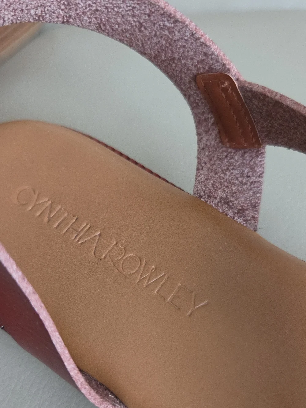 Cynthia Rowley Red Leather Crisscross Slingback Sandals